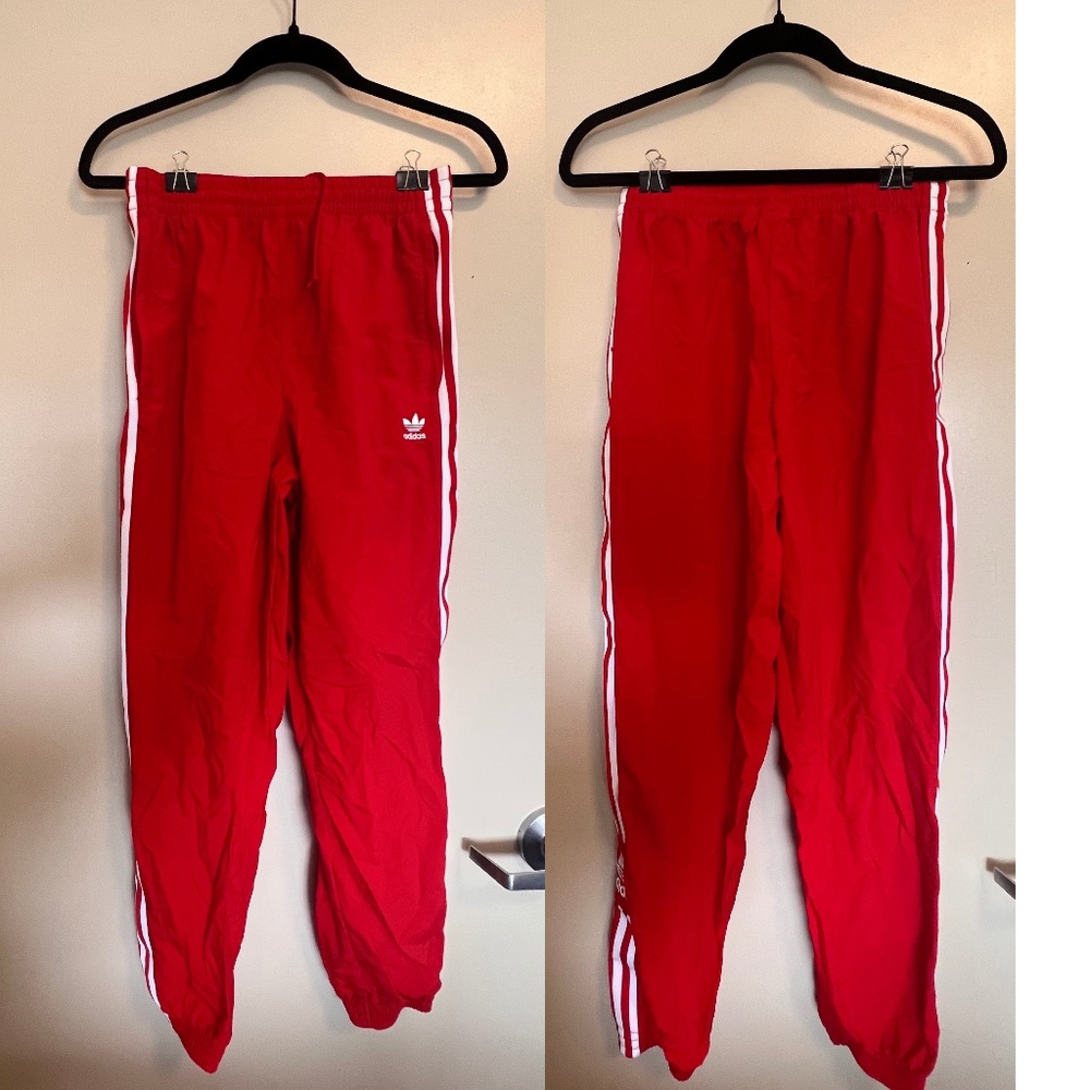 adidas originals Adicolor Lock Up Woven red Track Pants drawstring small